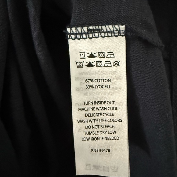 Joie Women's Basic Polo Navy Long Sleeve Top Split V-neck Size Small - Picture 8 of 8